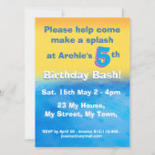 Leaping kikker verjaardag custom party uitnodiging (Achterkant)