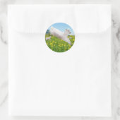 Leaping Lambs Pasen afspelen Ronde Sticker (Tas)