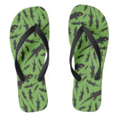 Leaping Lizard Reptile Bright Green Gecko Teenslippers (Voetbed)