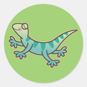 Leaping Lizards Ronde Sticker