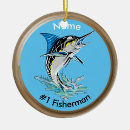 Leaping Marlin #1 Fisherman Keramisch Ornament