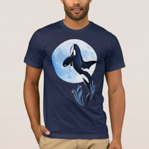Leaping Orca en Moon-Shirten T-shirt