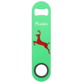 Leaping Red Deer Snowflakes Thunder_Cove Speed Flessenopener (Voorkant)