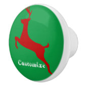 Leaping Red Deer Thunder_Cove Keramische Knop (Rechts)