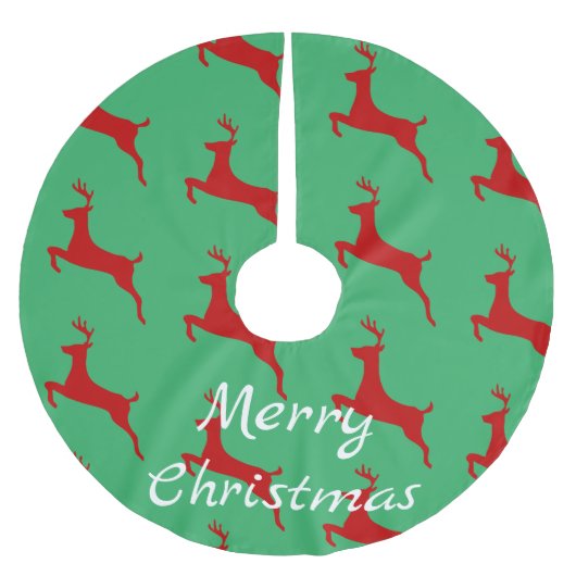 Leaping Red Deer Thunder_Cove Kerstboom Rok (Voorkant)