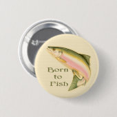 Leaping Salmon Ronde Button 5,7 Cm (Voorkant /achterkant)