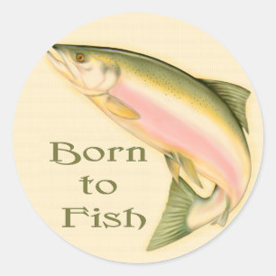 Leaping Salmon Ronde Sticker