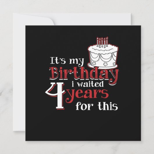 Leapler Leap Year 2020 Leapling Birthday Bday Wait Kaart (Voorkant)