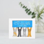 Leapling Leap Jaar Verjaardag 29 februari Briefkaart (Staand voorkant)