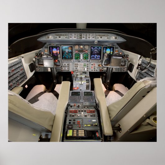 Lear Jet Cockpit Poster (Voorkant)