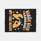 Learn Sign Language It's Very Handy Asl Teacher Gr Fleece Deken (Voorkant (Horizontaal))