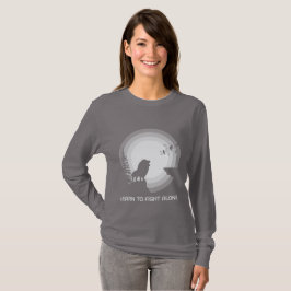 Learn to Fight Alone – Lion Under Moonlight T-shirt