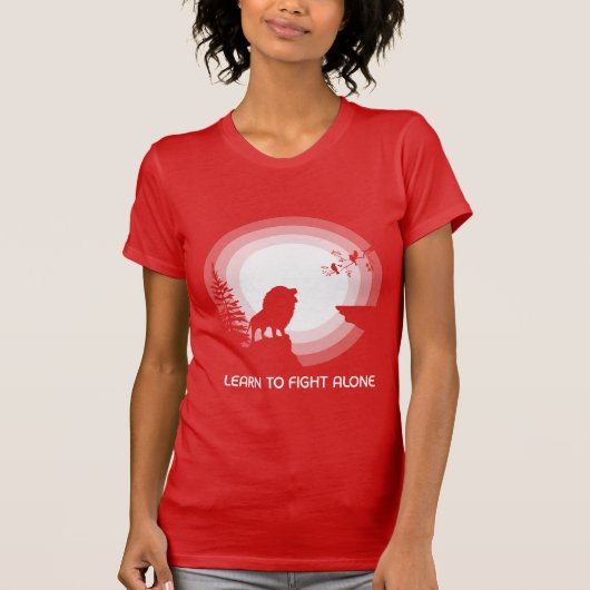 Learn to Fight Alone – Lion Under Moonlight T-shirt (Voorkant)