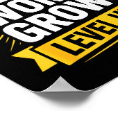 Learn Work Grow Level Up Motivational Growth Insra Poster (Hoek)