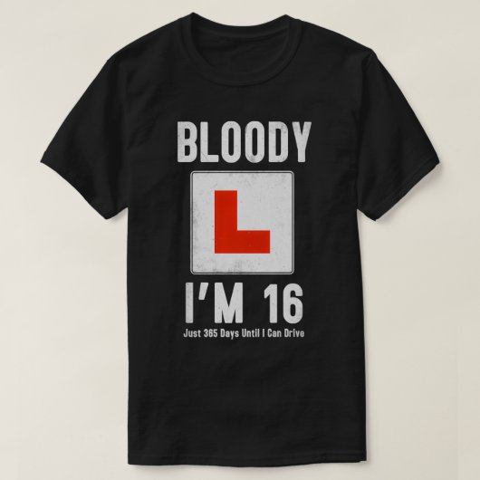Learner Driver 16th Birthday Im 16 Today & Driving T-shirt (Design voorkant)