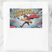 Learning Is My Superpower – Motivational Sticker f (Tas)