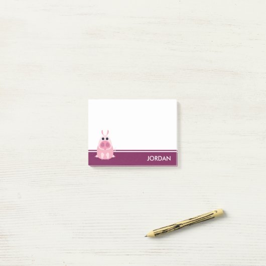 Leary the Pig Post-it® Notes (Op bureau)