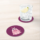 Leary the Pig Ronde Kartonnen Onderzetter (Insitu)