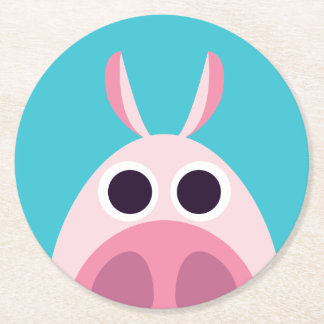 Leary the Pig Ronde Kartonnen Onderzetter