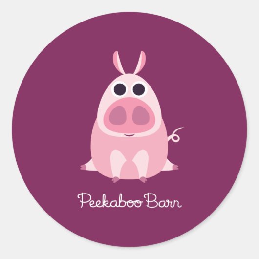 Leary the Pig Ronde Sticker (Voorkant)