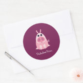 Leary the Pig Ronde Sticker (Envelop)