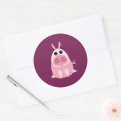 Leary the Pig Ronde Sticker (Envelop)