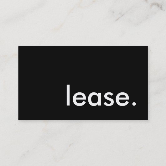 lease. visitekaartje (Voorkant)