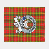 Leask Clan Badge Tartan Pset Fleece Deken (Voorkant (Horizontaal))
