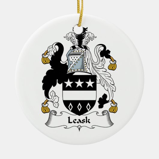 Leask Family Crest Keramisch Ornament (Voorkant)