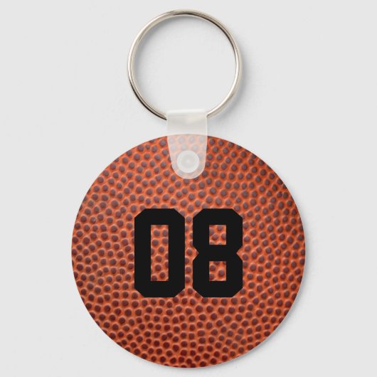 Leather Basketball Jersey Number Sleutelhanger (Voorkant)