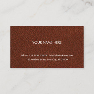Leather Craft Artisan Business Professional Visitekaartje