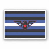Leather Eagle Pride Flag Sticker (Voorkant)