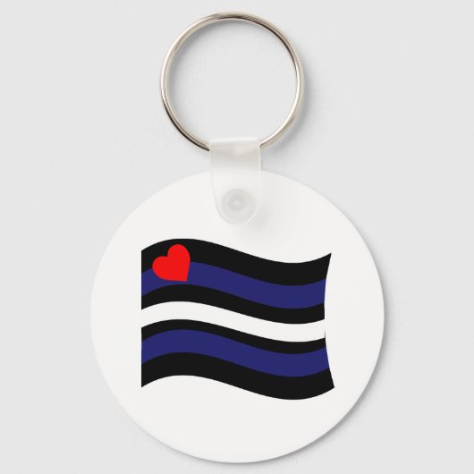 LEATHER FLAG WAKING SLEUTELHANGER (Voorkant)