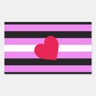 Leather Girl Pride Flag Rechthoekige Sticker