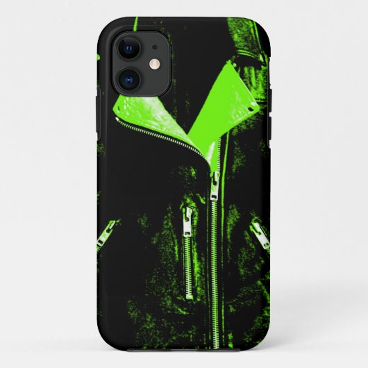 Leather Jacket Green iPhone 5 hoesje (Achterkant)