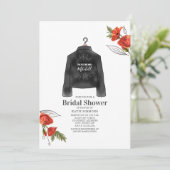 Leather Jacket Poppies Future Mrs. Vrijgezellenfee Kaart (Staand voorkant)