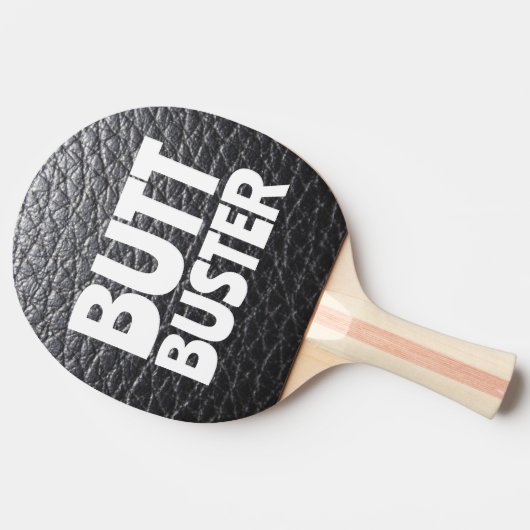 LEATHER KIJK FUNNY BUSTER PINGT PONG PADDLE TAFELTENNISBATJE (Zijkant)