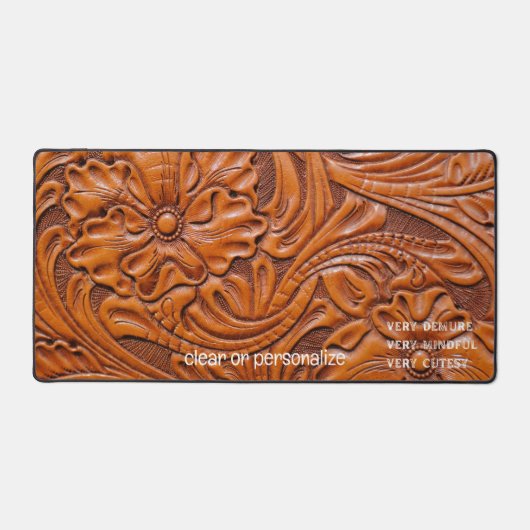 Leather-LOOK desk mat for office/dorm customizable (Recto)