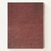 Leather-Look Gold Frame Red Autumn Leaf Notitieboek (Achterkant)