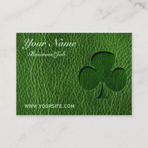 Leather-look Irish Clover Visitekaartje