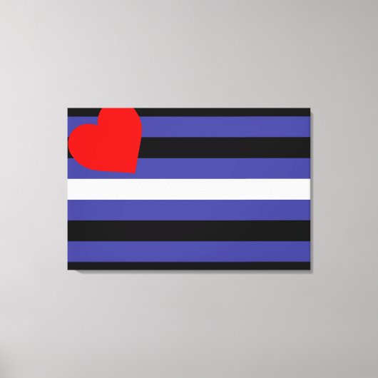 Leather Pride Flag Canvas Afdruk (Voorkant)