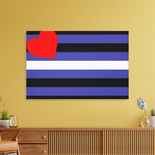 Leather Pride Flag Canvas Afdruk (Insitu (Woonkamer))