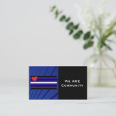 Leather Pride Flag Community Card Visitekaartje (Staand voorkant)