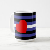 Leather Pride Flag Koffiemok (Voorkant links)