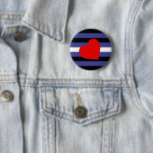 Leather Pride Flag Ronde Button 5,7 Cm (In situ)