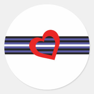 Leather Pride Flag Ronde Sticker