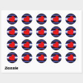 Leather Pride Flag Ronde Sticker (Vel)