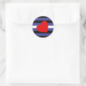 Leather Pride Flag Ronde Sticker (Tas)