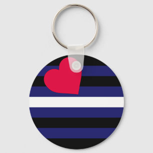 Leather Pride Flag Sleutelhanger