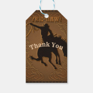 Leather Western Wild West Cowboy Birthday Party Cadeaulabel